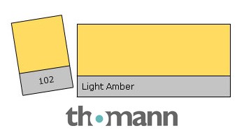 102 Light Amber Gel Filter Sheet 10 x 10 