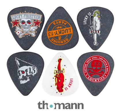 Dunlop Plectrum Lucky II 13 Pack 1,00