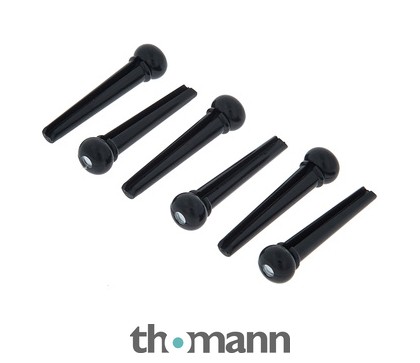 Harley Benton Bridge Pin Set Black Dot
