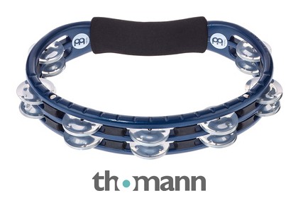 Meinl TMT1AB Hand Tambourine and Aluminum Jingles Blue 