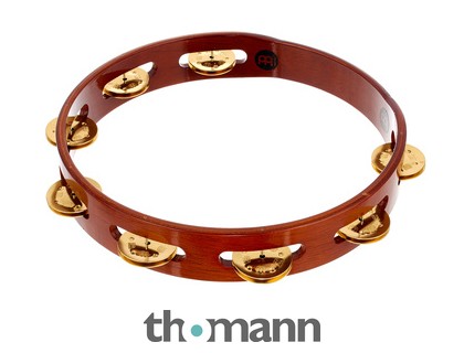 Meinl TA1AB Traditional Wood Tambourine Holz Stahl Schellen Kranz 10/" 1-reihig
