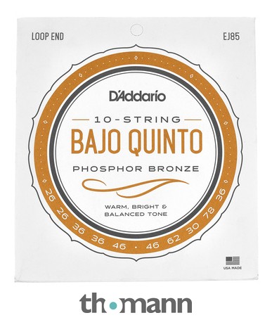 Daddario EJ85 Bajo Quinto Set