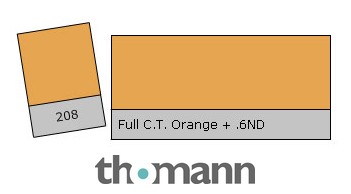 Lee Filter Roll 208 C.T.Orang+.6ND