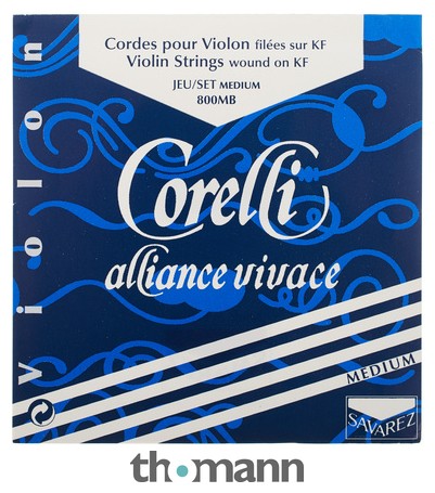 Cordes Pour Violon Corelli Crystal - Jeu Medium Avec Boule - 700MB - Son Riches Et Harmoniques