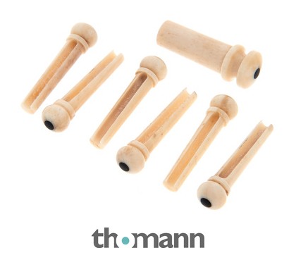Harley Benton Parts Bridgepin Set Bone Eb E