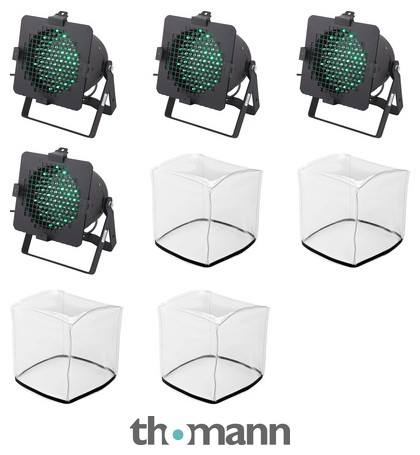 Stairville LED PAR 56 Black Floor Bundle