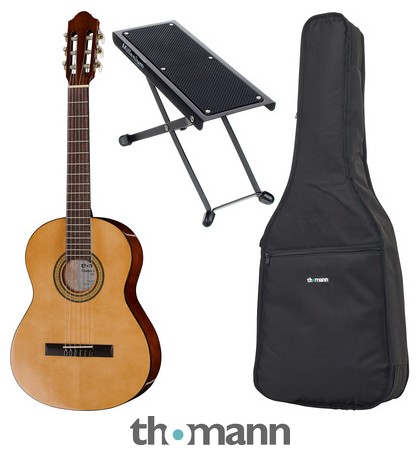 Guitare classique adulte 4/4 avec housse et accessoires.