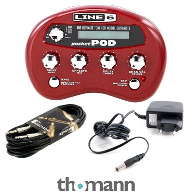 LINE 6 POCKET POD GUITAR MULTI EFFECTS PEDAL /& POWER SUPPLY