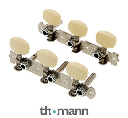 Kmise A0103 6 Piece 3L3R Acoustic Guitar Tuning Pegs Machine Head Tuners Chrome 