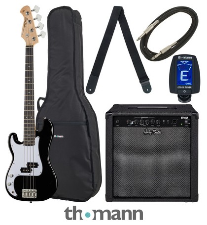 Harley Benton PB-Shorty LH BK Std. Set 2