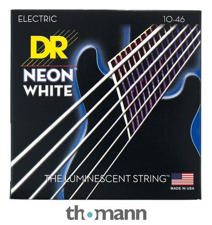 DR Strings Neon White NWE-10