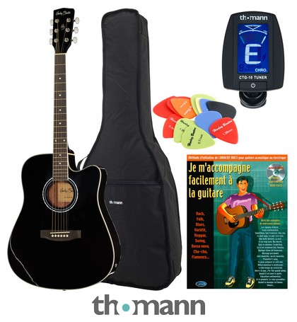 Harley Benton HBD120CEBK Bundle France