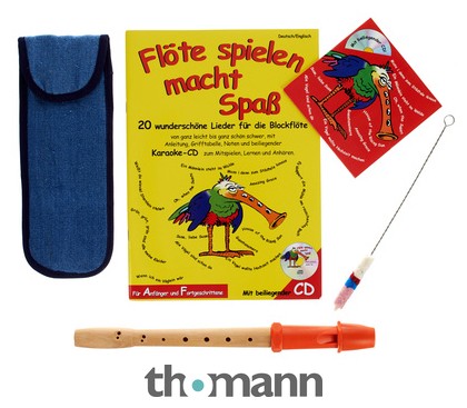 Streetlife Music Soprano Recorder Set Orange