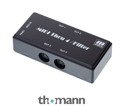 black 2m, DIN-Stecker-auf-DIN-Stecker Miditech MIT-00152 Tool MIDI Thru 4 / Filter x & Stagg SMD2 E MIDI-Kabel 