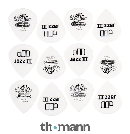 Dunlop Tortex Jazz III White 1,35