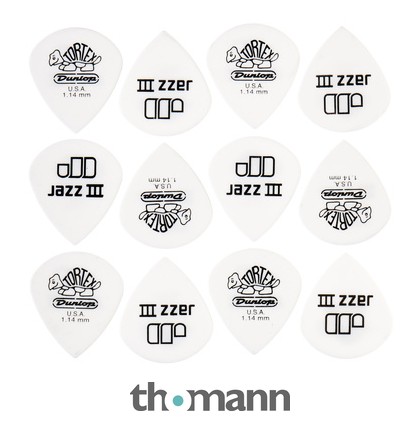 Dunlop Tortex Jazz III White 1,14