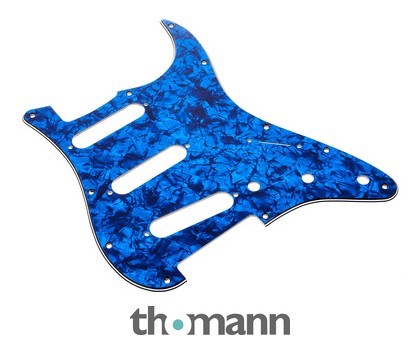 D/'ANDREA PRO STRATOCASTER PICKGUARD S//S//S 11 HOLE AQUA PEARLOID MADE IN THE USA