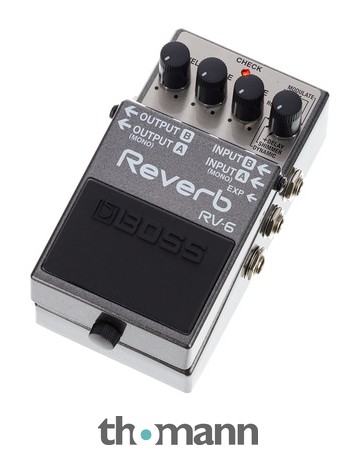 reverbs de máximo nivel y controles sencillos Pedal de guitarra BOSS RV-6 Reverb — 8 módulos de sonido 