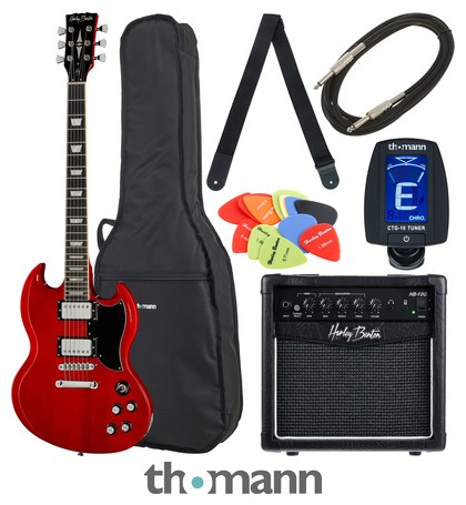 Harley Benton DC-580 CH Vintage Serie Bundle
