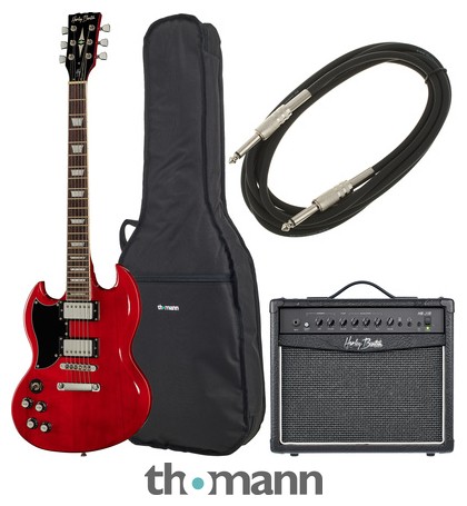 Harley Benton DC-580LH CH Vintage Ser Bundle