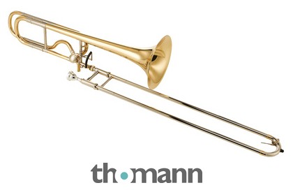 Open wrap Trigger Trombone with case and mouthpiece gold 