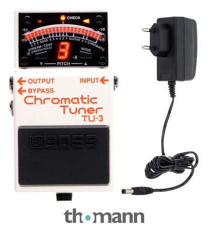 Boss TU-3 Chromatic Tuner Pedal with 3 Patch Cables