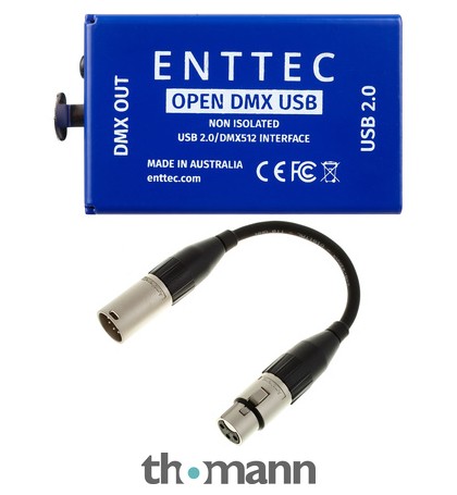 ENTTEC Open DMX USB Non-Isolated DMX512 Interface W/ DMX Decoders
