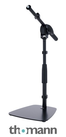 K&M 25995 Floor & Tabletop Microphone Stand with Short Boom (Black)
