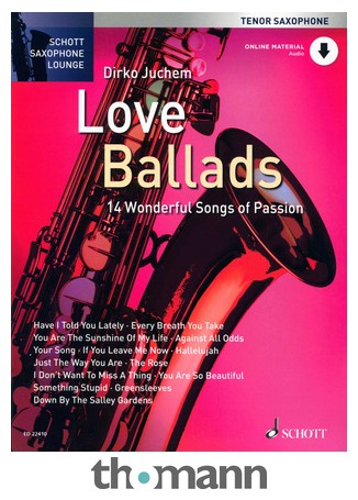 ed 22410 Juchem Love Ballads Libro gioco per tenore-sassofono Nuovo! Schott 