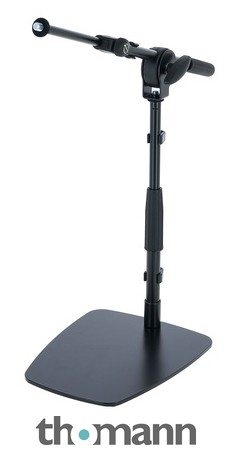 K&M 25993 Compact Floor/Tabletop Microphone Stand with Short Boom