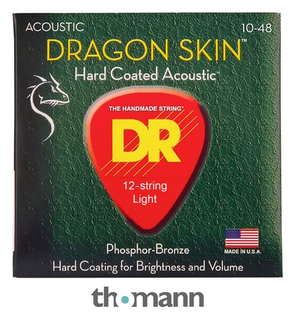DSA-2/12 DR Strings DRAGON SKIN Acoustic Guitar Strings 