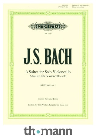 Edition Peters Bach Suiten BWV1007-1012 Viola – United States