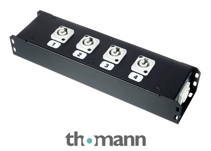 Adam Hall PRO PORT 4 PP – Distributeur Power Twist 1 Entrée + 5 Sorties, Boîtier Métal Robuste Pour Scène