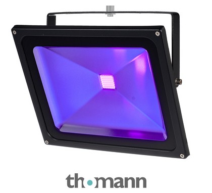 Eurolite LED IP FL-50 COB UV IP65 Wetterfester Schwarzlicht-Scheinwerfer mit 50-Watt-COB-UV-LED 
