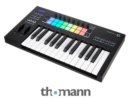 Novation AMS-LAUNCHKEY-25-MK3 Launchkey 25 USB Keyboard Controller for Ableton Live 25-Note MK3 Version Bundle with 1 YR CPS Enhanced Protection Pack 