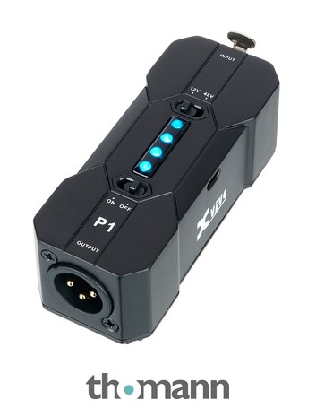 Xvive P1 12V/48V Phantom Power Supply USB Rechargeable/Low Noise for Condenser Microphones Recording Studios Audio Equipment 