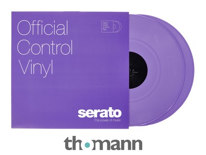 BLUE Serato 12 Control Vinyl NEON Series Pair