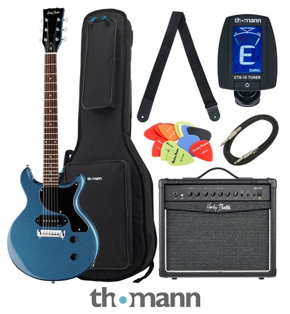 Harley Benton DC-Junior Pelham Blue Bundle – Thomann België