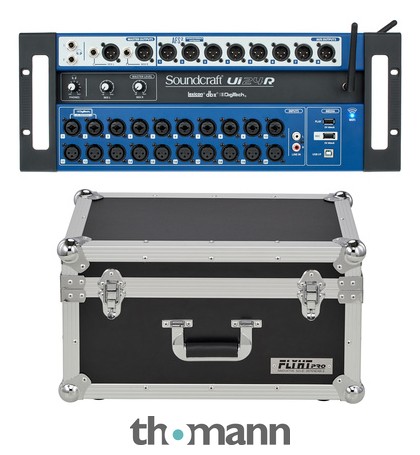 Soundcraft Ui24Rデジタルミキサー＋4Uラックバッグ Soundcraft Ui24R Remote-controlled Digital Mixer with Rack Bag