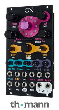 Oxi Instruments Coral・ポリシンセサイザー8回 Plaits OXI Instruments: OXI Coral | Takazudo Modular