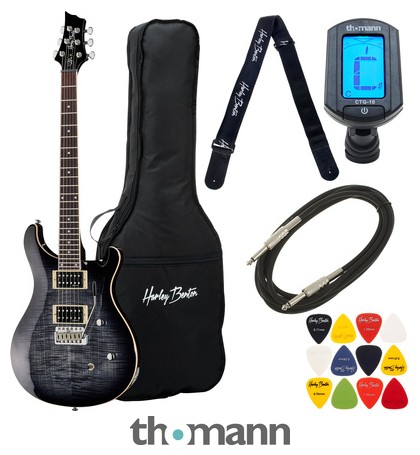 Harley Benton CST-24T Black Flame Bundle – United States