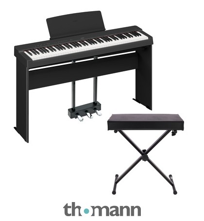 Yamaha P225 Digital Piano X Frame Package, Black