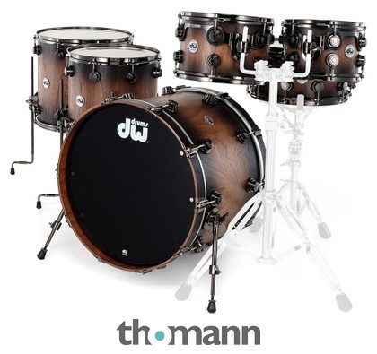 ハートドロップス「Dears Assort Duet」ブラウン DW Walnut Satin Ebony Burst 6pcs – United States