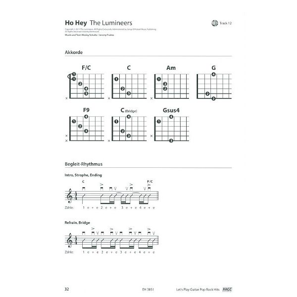 Hage Musikverlag Let's Play Guitar Pop Rock Hit