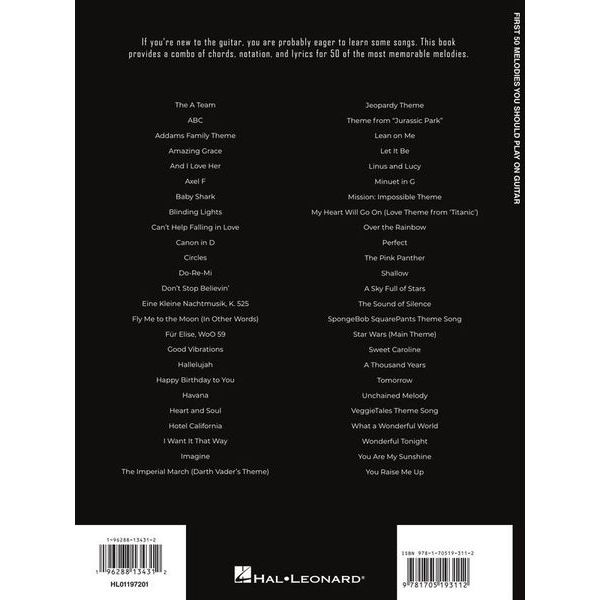 Hal Leonard First 50 Melodies Guitar