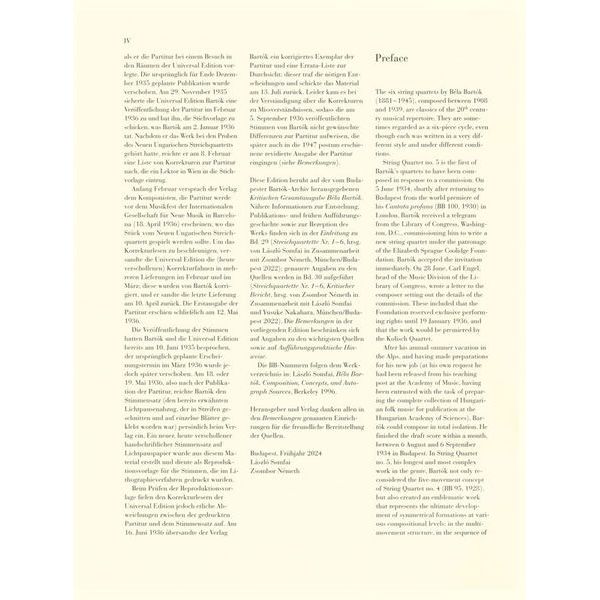 Henle Verlag Bartók Streichquartett Nr.5