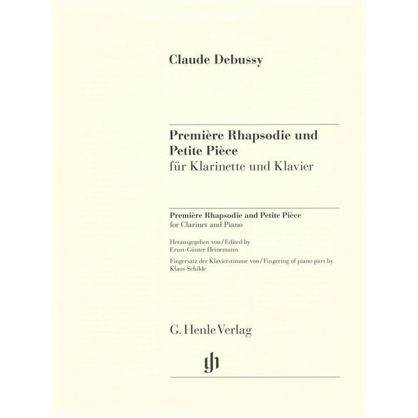 Henle Verlag Debussy Première Rhapsodie
